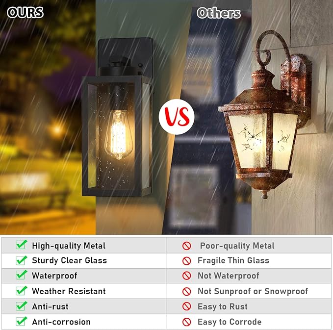 Outdoor Wall Light Fixtures, Exterior Waterproof Wall Lanterns, Porch Sconces - Image 5