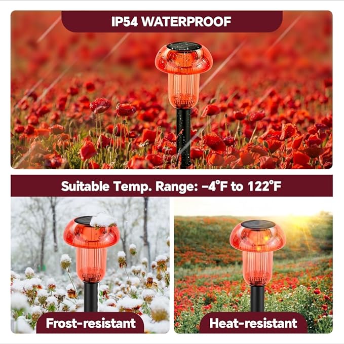 Easter Solar Pathway Lights Outdoor Decorative 4 Pack, Valentines Day Halloween - Image 4