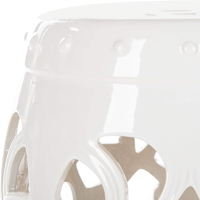 Safavieh Castle Gardens Collection Imperial Vine Antique White Glazed Ceramic - Image 8