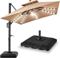 Best Choice Products 9x12ft LED Cantilever Patio Umbrella w/Base Included & by BestChoiceProducts