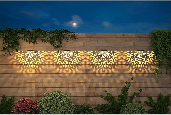 Solar Fence Lights 6 Pack Solar Deck Lights Waterproof LED Powered Step Wall - Image 5