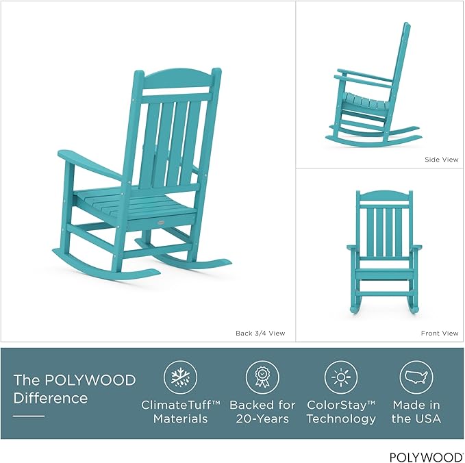 POLYWOOD Presidential Rocking Chair in Aruba - Image 3