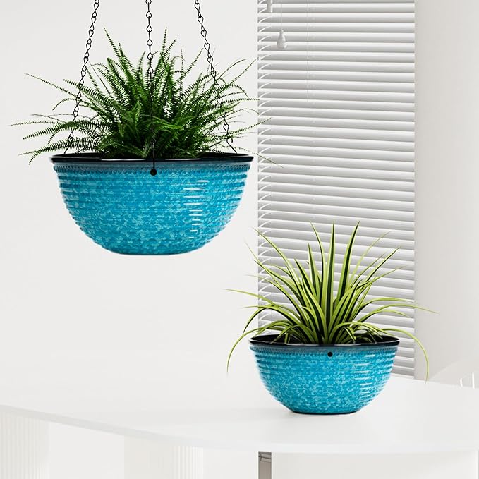 10 Inch Hanging Planter, 2 Pack Hanging Planters - Image 6