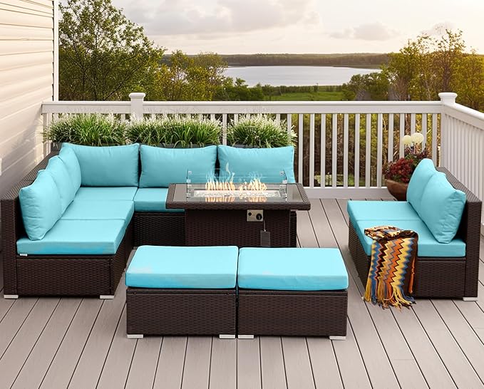 NICESOUL10 Piece Outdoor Couch Furniture Set - Image 3