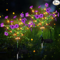 2 Pack Solar Stake Lights Outdoor Decor Waterproof Mums Artificial Flowers by Glooglitter