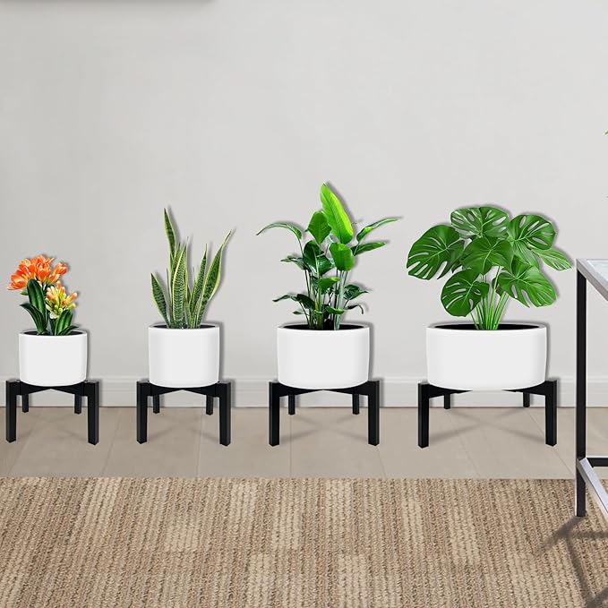 2 Pcs Heavy Duty Adjustable Metal Plant Stand - Image 3