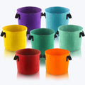 15 Gallon Grow Bags, 7 Pack Colorful Fabric Plant Pots by Sinimaka