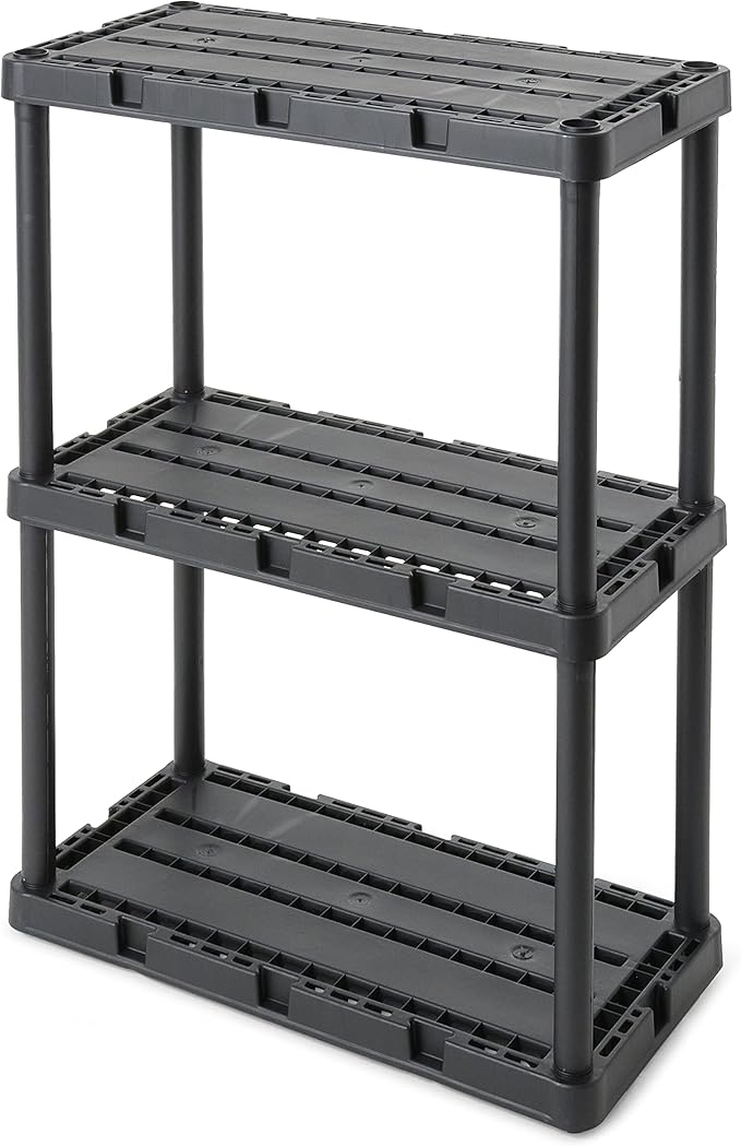 Gracious Living 3 Pack Light Duty Storage Shelves, Knect-A-Shelf 3-Shelf - Image 7