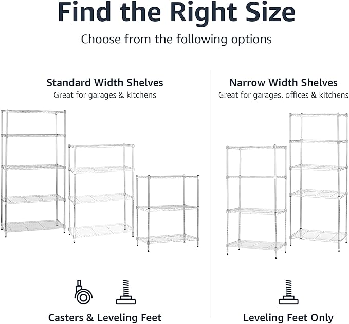 Amazon Basics 4-Shelf Adjustable Heavy Duty Storage Shelving Unit - Image 5