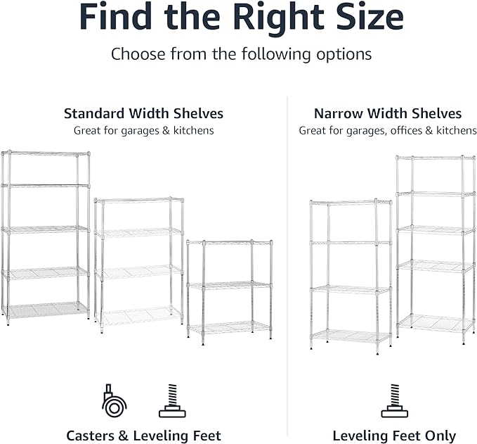 Amazon Basics 5-Shelf Adjustable Storage Shelving Unit - Image 6