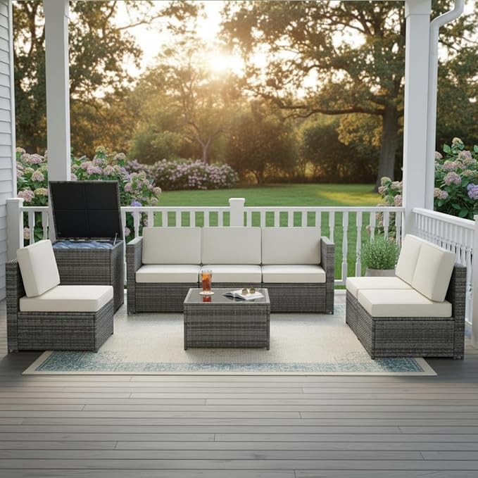 Tangkula 8 Pieces Wicker Patio Furniture Set - Image 3