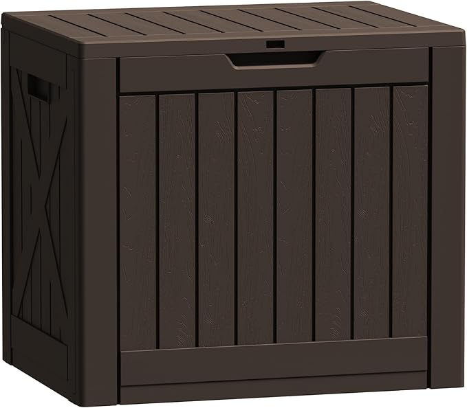 Flamaker Resin Deck Box 40 Gallon Waterproof Outdoor Indoor Storage Box by Flamaker