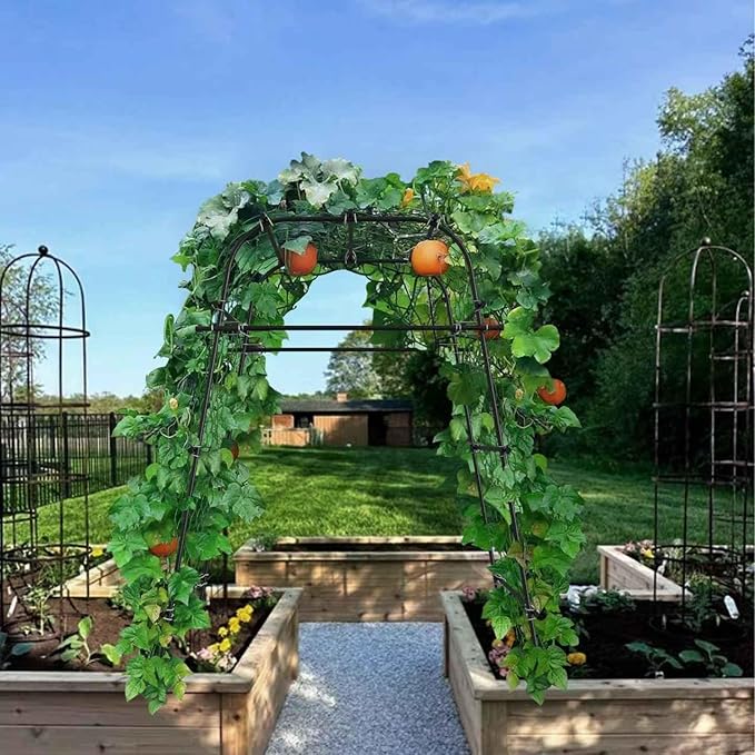 Garden Arch Plant Trellis for Climbing Plants Outdoor, Cucumber Trellis for - Image 6