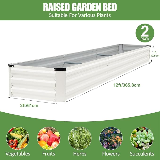 Galvanized Raised Garden Bed Outdoor | Metal Raised Garden Bed - Image 3