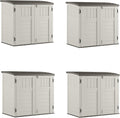 Suncast 4 Pack 34 Cu Ft Capacity Horizontal Outdoor Storage Shed by Suncast