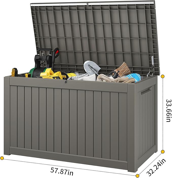 Outdoor Storage Box, Resin Deck Boxes Indoor and outdoor, Waterproof Storage - Image 2
