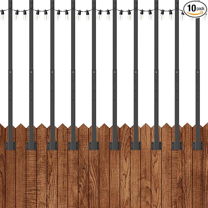 AILBTON 2.6Ft String Light Poles 10 Pack, Light Poles by AILBTON