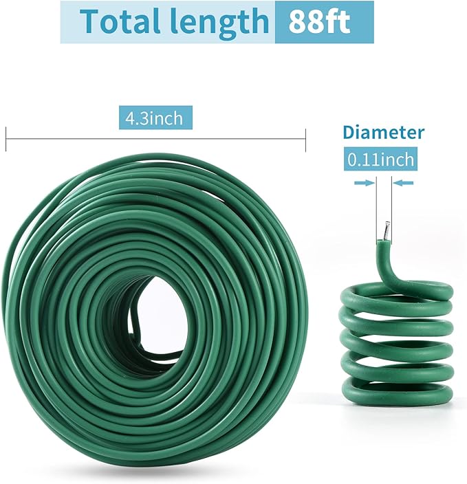 YDSL 88 feet Garden Flexible Wire, Soft Twist Plant Ties - Image 2