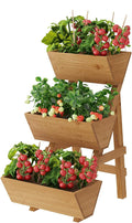 3-Tier Wooden Vertical Raised Garden Bed by PULIJIAJU