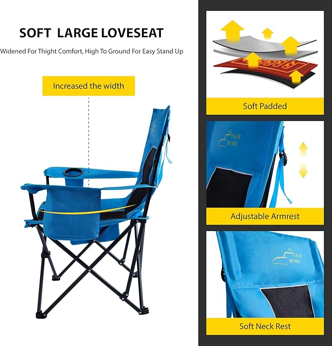 FAIR WIND Oversized Padded Camping Chair - Image 4