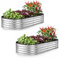 Plant & Plot Galvanized Raised Garden Beds Outdoor // 6×3×1 ft Planter Raised by PlantPlot