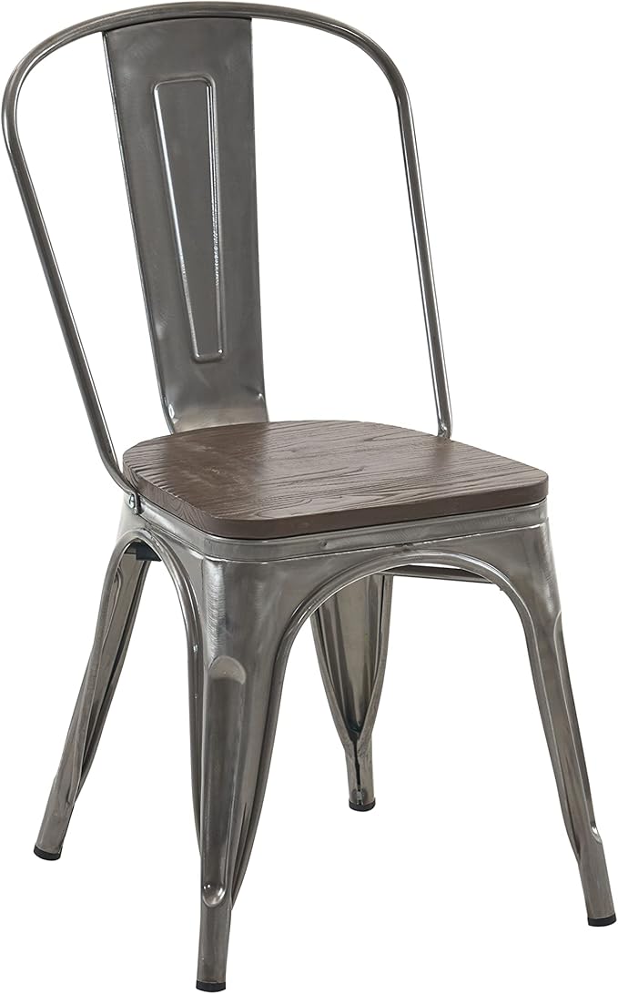 Nazhura Metal Dining Chair Farmhouse Tolix Style - Image 4