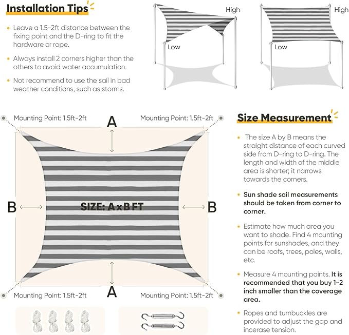 Quictent 20x26ft Sun Shade Sail - Image 6