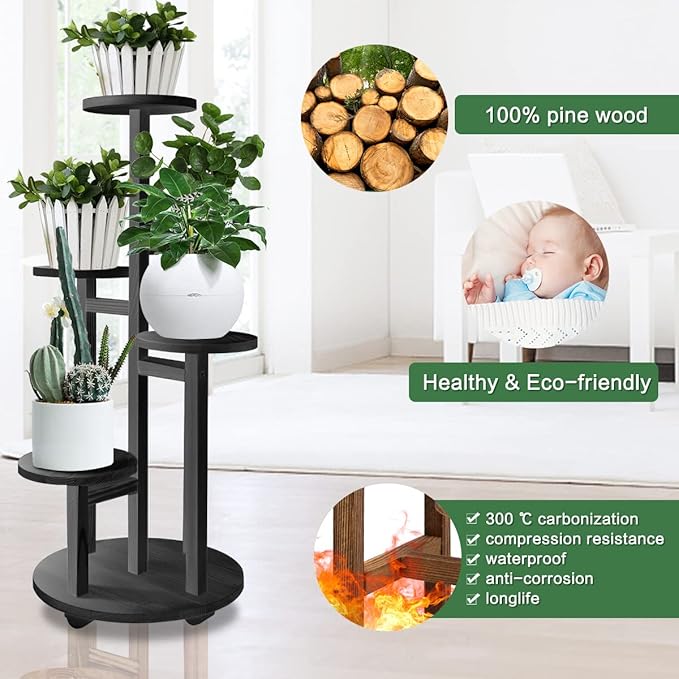 GEEBOBO 5 Tiered Tall Plant Stand - Image 5