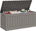 JUMMICO 78 Gallon Outdoor Deck Box Large Resin Storage Box by JUMMICO