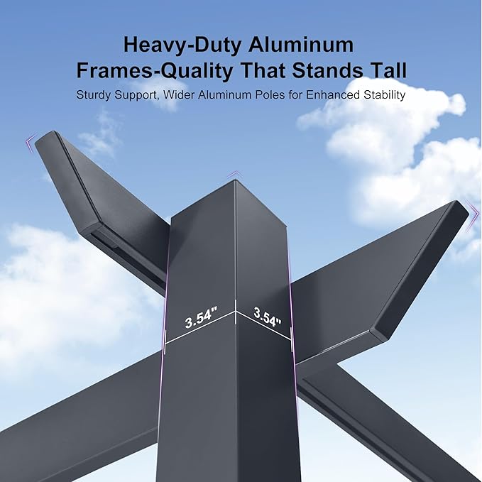 PURPLE LEAF 10' x 10' Aluminum Outdoor Pergola Wind-Resistant Retractable - Image 5