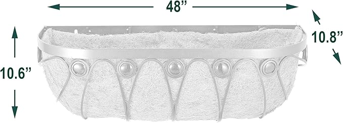 Arcadia Garden Products Hanging Window Basket Metal Trough Flower Planter - Image 5