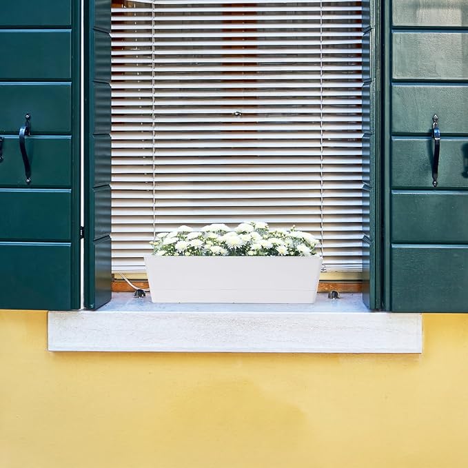 GREANER Flower Boxes, 3 Pack 12x3.8 Inch Rectangle Window Boxes, Herb Planters - Image 7