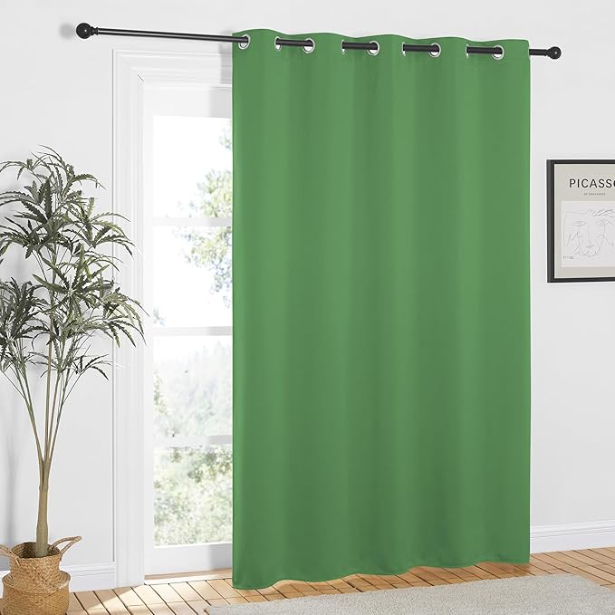 NICETOWN Froest Green Blackout Curtains 84 inch Length, Grommet Top Room - Image 2