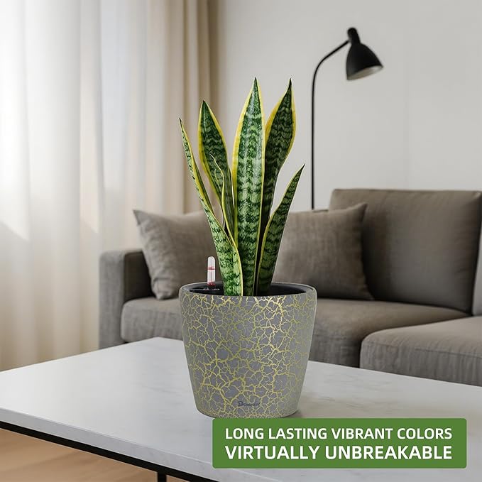 Dexceder 11x10 Inches Self Watering Planter Indoor Outdoor, Inner Pot Design - Image 6