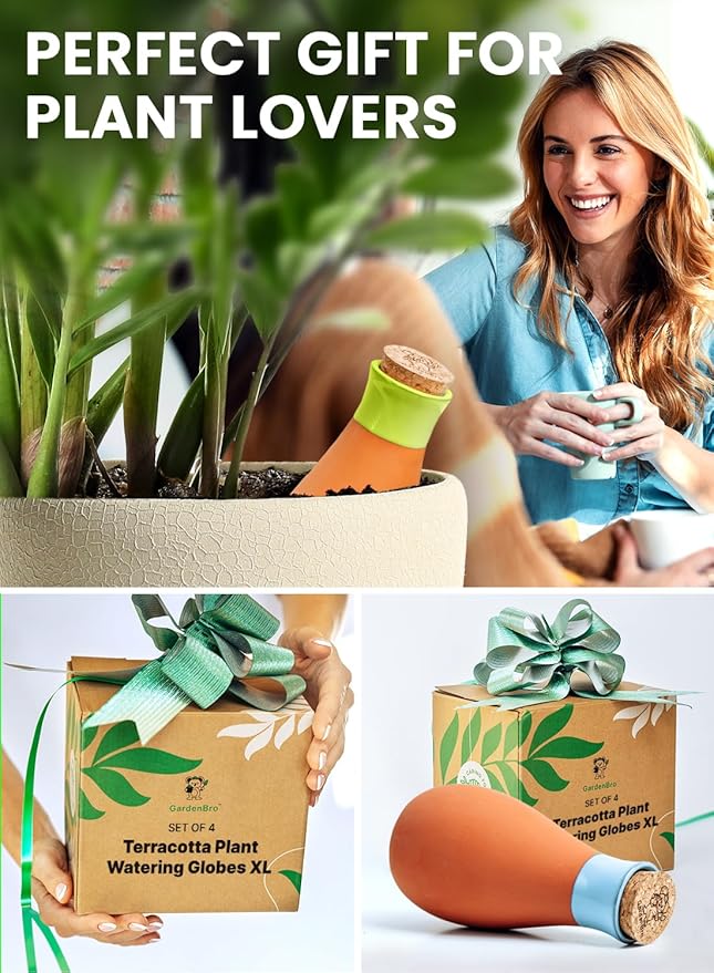 4 Pcs Ollas Terracotta Watering Pots Large - 14 Oz Self Watering Planter Insert - Image 6