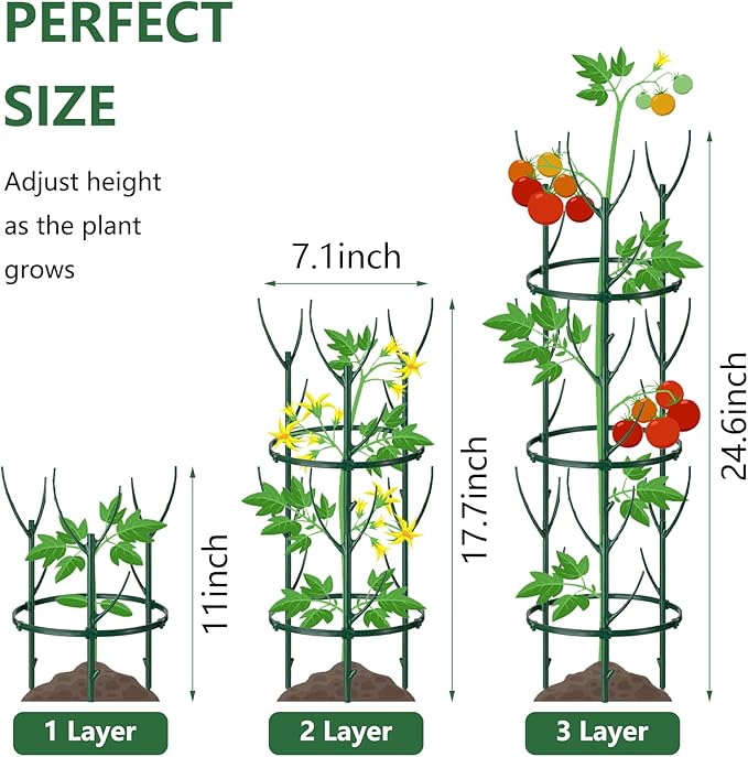 12 Pack Plant Support Stake Half Round Plant Support - Image 2