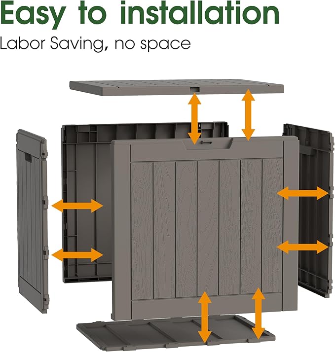 Outdoor Storage Box, Resin Deck Boxes Indoor and outdoor, Waterproof Storage - Image 5