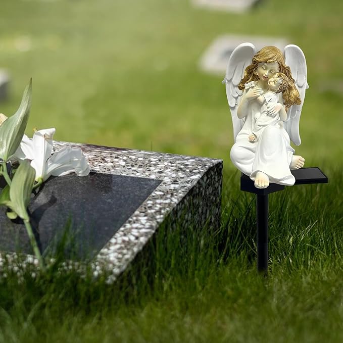 Solar Garden Angel Lights, Waterproof Outdoor Garden Angels Statue Decorations - Image 7