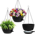 Set of 3-10 Inch Self Watering Hanging Planters by UOUZ