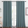 NICETOWN Blackout Greyish Blue Curtain & Drape 102 inches Long by NICETOWN
