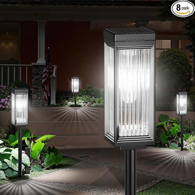 Solar Pathway Lights Outdoor, 8 Pack Upgraded Solar Lights Outdoor Waterproof by ELECLINK
