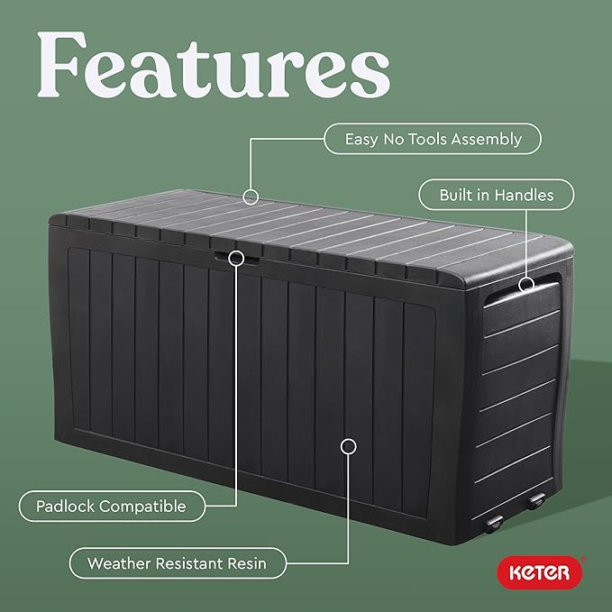 Keter Marvel Plus 71 Gallon Resin Outdoor Storage Box - Image 3