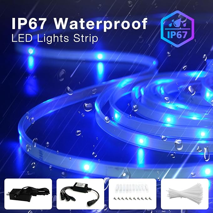 Outdoor LED Strip Lights Waterproof 100ft, IP67 Waterproof LED Light Strips - Image 8