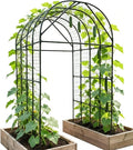 Garden Trellis Arch 7FT Tall – Plastic Coated Metal Arch Trellis by GardenArchTrellisforPlants