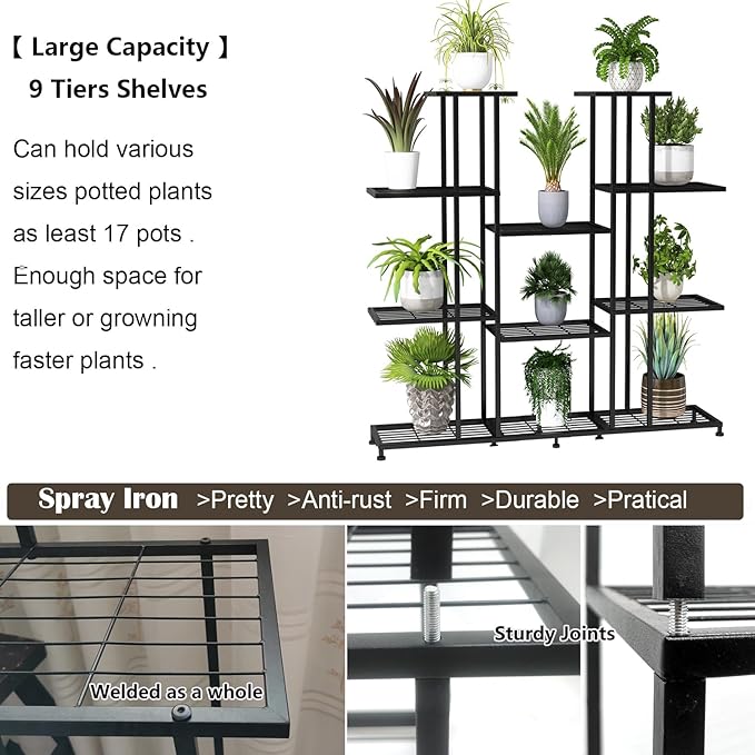 Twhep Heavy Duty Metal Plant Stand, large Multifunctional Plant Stand - Image 4