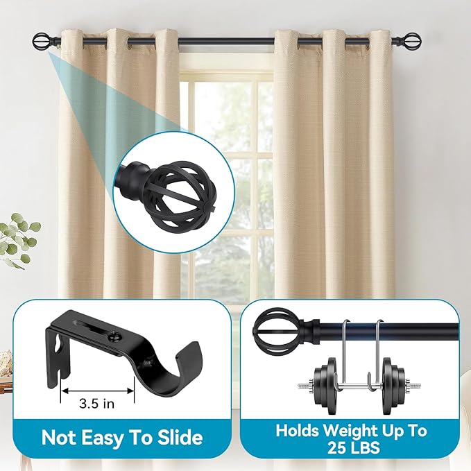 Curtain Rods for Windows 28 to 60 Inch - Image 2