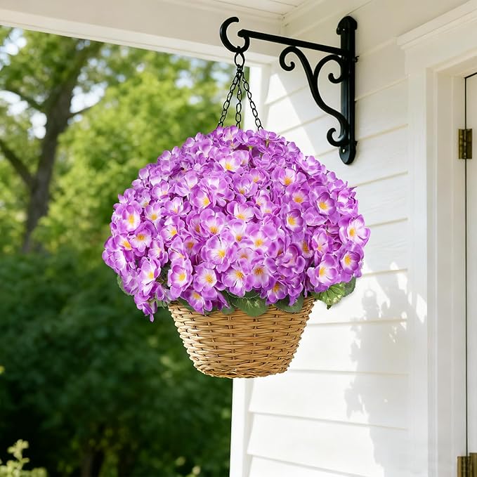 Artificial Geraniums Flowers for Outdoors, 6 Bundles Realistic Silk Fake - Image 5