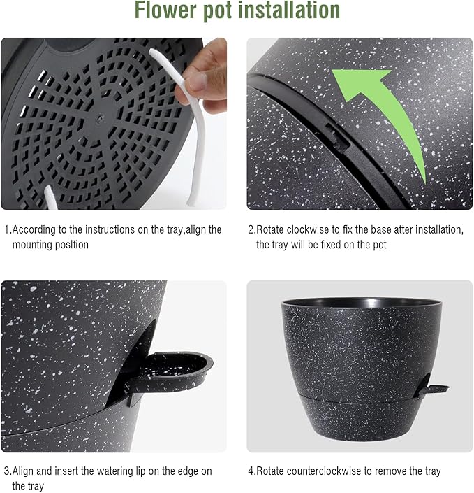 12 inch Large Self Watering Pots, Plant Pots - Image 5