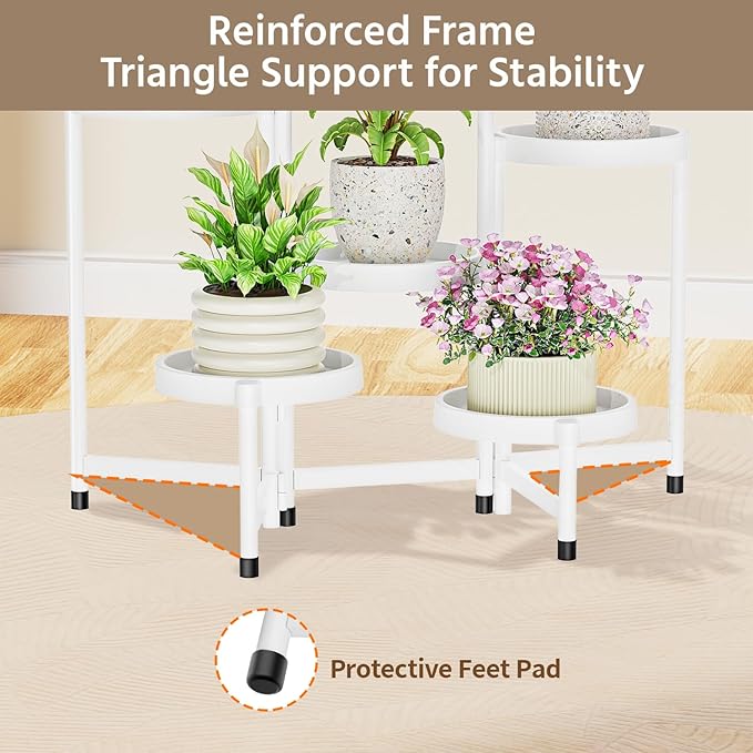 LASZOLA 6 Tiered Folding Plant Stand Indoor - Image 5