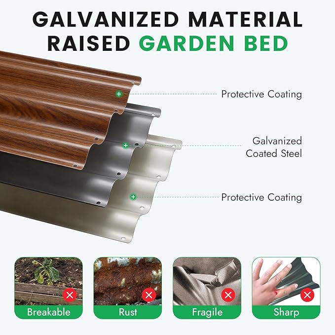INNO STAG 3 Pcs Round Galvanized Raised Garden Bed — 2×2×1ft Planter Box - Image 5